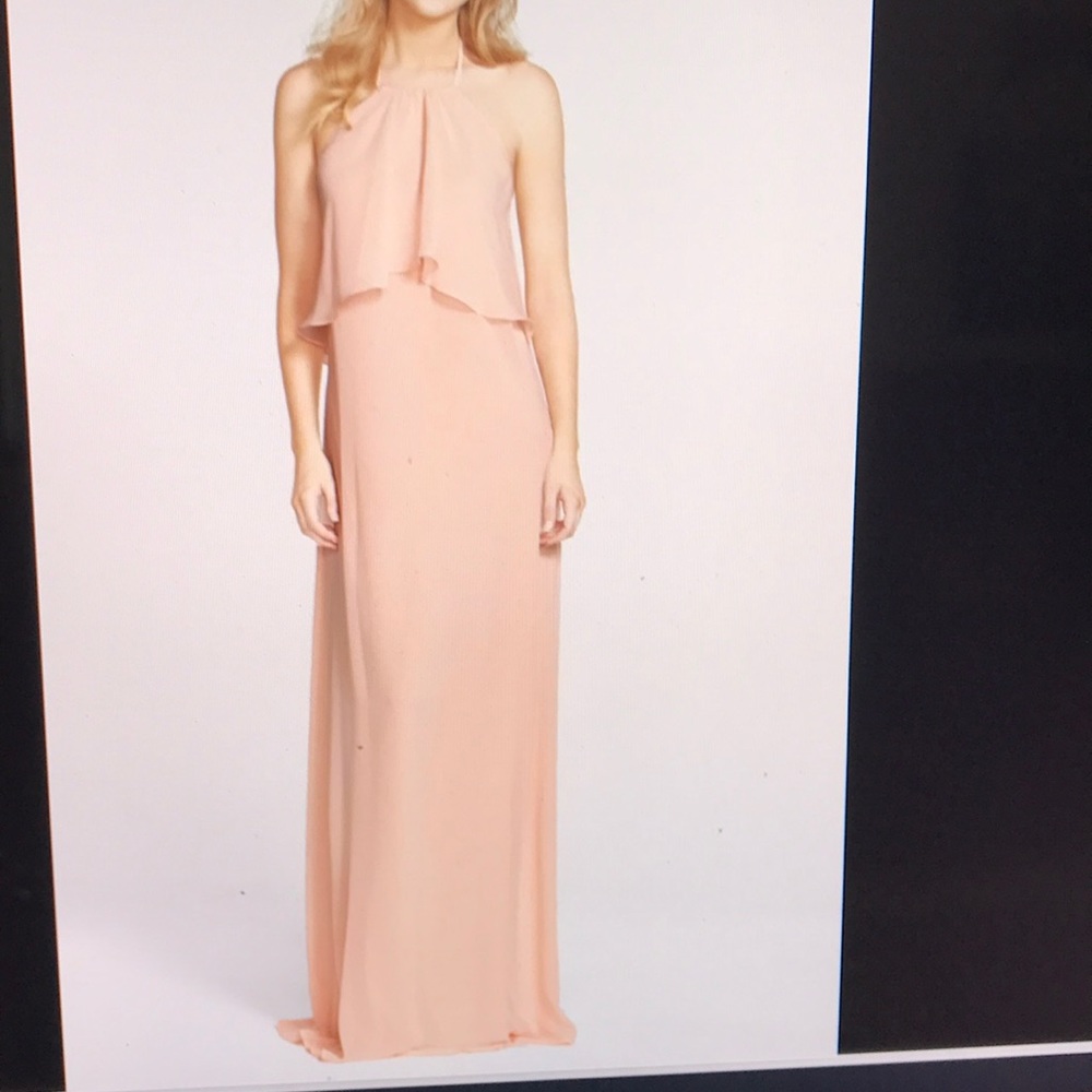 Cait Chiffon Halter Gown Pink